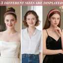 DiyJibb Velvet Headbands for Women and Teens, 6PCS Non-Slip Padded Hairbands with 3 Width Options (0.6", 0.8", 1.2"), Soft Comfortable Hair Accessories for Daily Wear, Makeup, Sports, and Gifts (Black,pink)