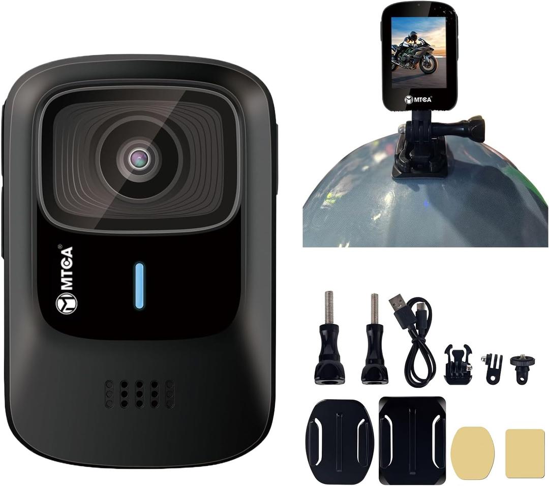 Helmet Action Camera  4K Ultra HD 16MP Waterproof Sports Cam, 145 Wide-Angle, Includes Helmet Mount & Accessories for Motorcycle, Bike & Outdoor Adventures(can Connect Phone via WiFi)