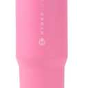 HydroJug Sport - Stainless Steel Tumbler with Straw, Vacuum Insulated, 32oz Leakproof Water Bottle, Ergonomic Design, Reusable, Dishwasher Safe, Rubber Base, Durable for Gym or Outdoors, Pink Sugar