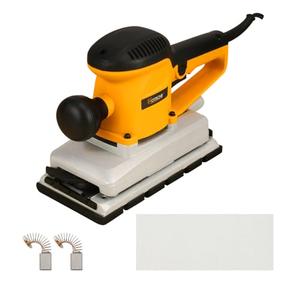 Hoteche 330W Sheet Sander, 115 * 229mm Aluminum Base Sander with 10000rpm, Yellow, Color Box Packaging