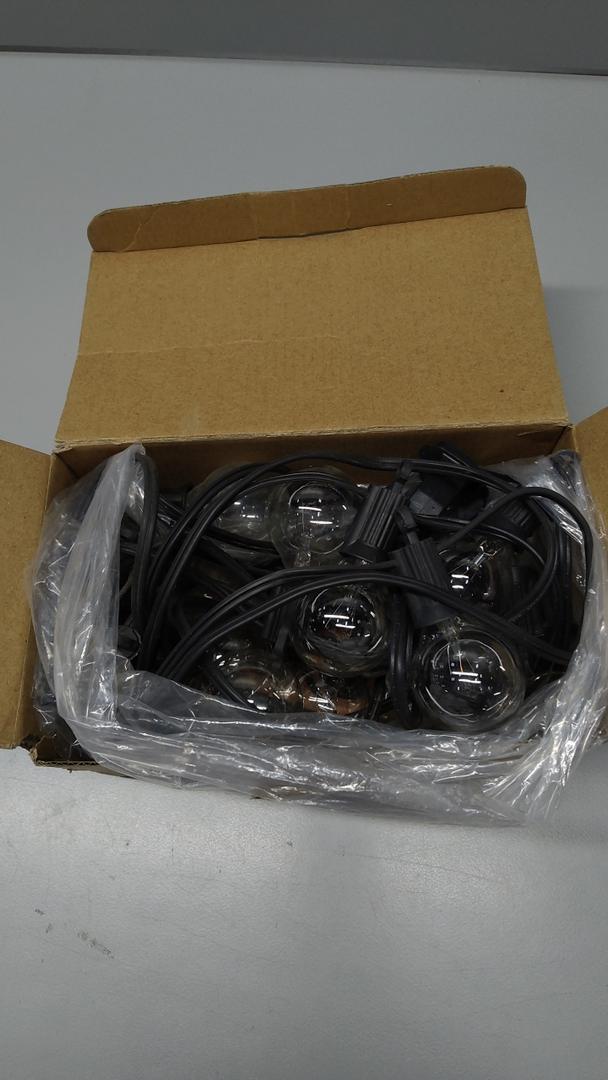 CALEX Festoon Christmas Lights Outdoor, 75 LED Bulbs, 150FT/ 45M Warm White Garden String Light, IP44 Waterproof, Remote Control