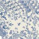 Artoid Mode Hydrangea Flowers Branches Chinoiserie Spring Placemats Set of 4, 12x18 Inch Table Mats for Party Kitchen Dining Decoration (Blue)