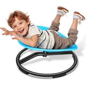 FERUERW Spinning Chair for Autistic Kids, Sensory Swivel Chair, 220LBS Weight Capacity, Sensory Toy for Children with ADHD/Autism, Training Body Coordination, 3+ Years (Blue), 10.6 Inches X 22 Inches X 22 Inches