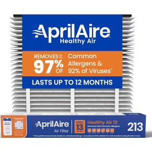 Genuine AprilAire 213 Replacement Filter for AprilAire Whole-House Air Purifiers - MERV 13, Healthy Home Allergy, 20x25x4 Air Filter (Pack of 1)