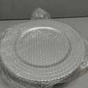 SOUJOY 12 Pack Silver Charger Plates, 13 Inch Plastic Dinner Plate, Leaf Trim Antique Charger Plate for Weddings, Parties, Anniversary, Thanksgiving, Christmas