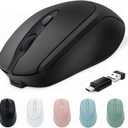 Wireless Bluetooth Mouse USBC for MacBook Air Laptop, USB C Rechargeable Wireless Mouse Compatible with Mac Desktop/Surface Pro Portable Computer Mice (BT5.2/3.0, 2.4G USB A, Type-C)