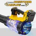 20V Cordless Leaf Blower, Max 600 CFM/125 MPH Turbo Boost Mode Compatible with DeWALT 20V Max Battery, Brushless Motor, Ergonomic 3.6LBS for Driveway & Yard, Tool Only