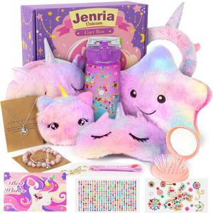 Jenria Unicorn Gift for Girls, Kindergarten Graduation Gifts, Sleepover Birthday Gifts for Girls Age 3 4 5 6 7 8 9 10 Years Old Girl, Gift Ideas, Girls Toys Age 6-8, Unicorn Toys for Daughter, Niece