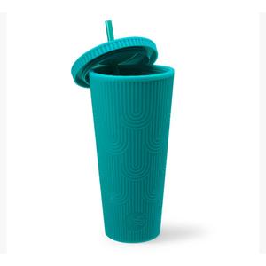 Mermaid Scale Matte Tumbler- Teal, 24 Oz