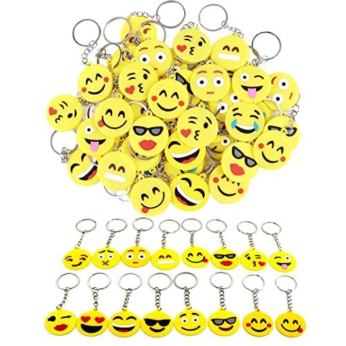 Amazon.com: CRSUSUKJ 64 Pack Mini Emoticon Keychain Plush(16 expressions), Cute Keychain, Party Favors for Kids, Keychains, Valentine's Day Gifts/ Birthday Party Supplies, Emoticon Gifts Toys Carnival Prizes. : Home & Kitchen