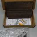 Nekon Key Holder Wall Mount, 8.5 Inch Small Home Decor Wooden Wall Organizer with 4 Hooks and Shelf, Wall Decor for Living Room Entryway Kitchen (Brown)