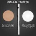 RISEMART Rechargeable Pen Light for Nurse, Rechargeable LED Portable Medical PenLight for Nurse, Doctor, First Aid, EMT, Nursing,Nursing Student,Warm/Cool White Silver1