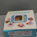 Microwave Toys Kitchen Play Set with Light Sound,Kids Pretend Play Electronic Oven with Play Food and 6 Color DIY Play-Dough for Children Ages 3+ Years (Blue)