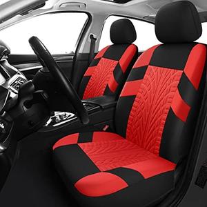 Pariitadin Car Seat Covers Full Set, Washable and Breathable Premium Cloth Automotive Vehicle Seat Cover for Car Interior, Universal Fit for Most Cars, Sedan, Truck, SUV(Black/Gray)
