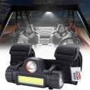 KEMIMOTO UTV Dome Light Roll Bar Cage Mount Interior Lights Compatible with Polaris RZR Can Am Talon Kawasaki Golf Cart Boat Off-Road-Work for 1.5 in-2.0 in Ironwork 1-Pack