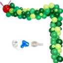 146Pcs Green Caterpillar Balloon Garland Kit, DIY Caterpillar and Fruit Birthday Balloon Arch with Dark Green, Fruit Green, Red Balloons for Hungry Caterpillar Theme Party,First Birthday Baby Shower