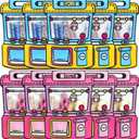 30 PCS Bulk Gift Bags for Kids with Handle,Children Large Goodie Bags with Stand-up Bottom, Grip Seal Party Favor Bag, Students Back to School Treat Bag, Cute Snack Candy Bags for Birthday, Classroom (2 Mix Color (pink blue))