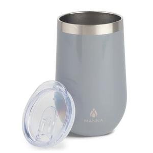 Manna 17 oz Stainless Steel Wine Tumbler Stemless Glasses with Lid, Double Wall Insulated Travel Mug Perfect