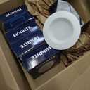 LUXRITE 5/6 Inch Retrofit LED Recessed Lighting, 17W=90W, 1500LM, 5CCT Color Selectable 2700K | 3000K | 3500K | 4000K | 5000K, Dimmable Can Light, CRI 90, Wet Rated, Energy Star, ETL (6 Pack)