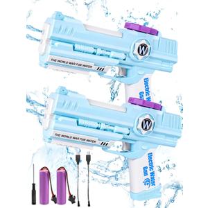 Electric Water Gun, Ultimate Battle Blaster Water Guns with Dual Nozzles High Capacity Automatic Squirt Guns Summer Outdoor Beach Swimming Pool Party Toy for Adult Kids