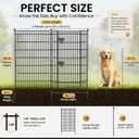 5 Panels No Dig Garden Fence with Gate, 44in(H) 11.8ft(L) Decorative Metal Outdoor Dog Fence, Rustproof Pet Fencing for Yard, Patio, Flower Bed -Temporary Fencing| Easy to Install