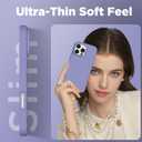 Magnetic for iPhone 16 Pro Case, Compatible with Magsafe, Suction Cup Phone Mount, 2 Screen Protectors - Camera Protector, Silicone Shockproof Protective Phone Cover 6.3", Lavender