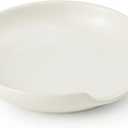 2 x Gomakren Spoon Rest Spoon Holder for Stove Top, Valentine Spoon Rest Large Ceramic Spoon Holder, Utensil Rest for Spatula Fork Ladles Spoons Tongs, Kitchen Counter Framhouse Decor, Cream White