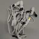 Leelosp Accessory Cord with 6 LED Light Bulbs, 11 Feet Cool White Light Indoor String Lights with On/Off Switch for Blow Mold Holiday Decoration and Christmas Village House with Built-in Fuse