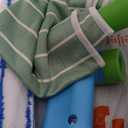 Window Cleaning Kit, Window Squeegee, Recyclable Silicone Window Squeegee Kit, 3 in 1 Glass Cleaning Tool with Rotatable Rubber Microfiber Scrubber (1 Set)