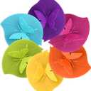 ME.FAN Silicone Cup Lids - Creative Butterfly Mug Cover - Anti-dust Airtight Seal Hot Cup Lids 6 Set in Bright Colors
