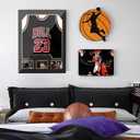 Nice C Jersey Frame Display Case, Jersey Frame with Picture Slots (2 Pack) | Jersey Shadow Box Display Case, 98% UV Protection, Football, Basketball, Sports Jersey Display, Black & Gold