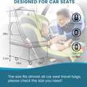 RUCYEN Rolling Car Seat Travel Bag, Padded Carseat Travel Backpack for Airplane,Large Durable Travel Bag with 4 Wheels,Adjustable Shoulder Strap and Waterproof Base Dark Grey