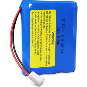 KBT 12V 2600mAh Rechargeable Li-ion Battery with MTA-100 2pin Connector, Replacement Battery Pack Compatible with 11.1V Device