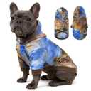 WOYYHO Tie Dye Dog Hoodie & Sweatshirt - Premium Velvet Soft Lightweight Pullover for Small Medium Dogs, Cozy Puppy Sweater for Puppy Pitbull Dachshund Bulldog, Multi Blue Browm XXL