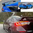 MUTUSAISI Rear Trunk Lip Spoiler HPD Style Wing Compatible with Honda Civic 11th Hatchback LX/Sport/EX-L 2022 2023 2024 2025 2026 Accessories Glossy Black