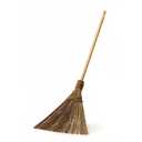 Garden Broom Multi Surface Sturdy Outdoor Coconut Bristle Upright 18 inch