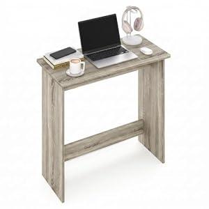 FURINNO Simplistic Study Table, Rectangular, Easy Assembly, for Gaming, Dorm, Home Office, Bedroom, Study Room 31.3" x 15.4"