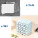 Vinyl Storage Rack 50-Holes Metal Vinyl Roll Holder White Craft Storage Organizer for Craft Room