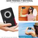 Soft Silicone Camera Case Compatible with Kodak PIXPRO FZ55 Digital Camera, Top Grain Leathr Silicone Cover (Black)
