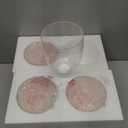 4 Pack Clear Seeded Glass Replacement Shades Covers for Ceiling Fan Light Fixtures Pendant Lighting Chandelier Vanity Light Kitchen Island Light, 2-1/8" Fitter, 5.47" High, 4.76" Diameter