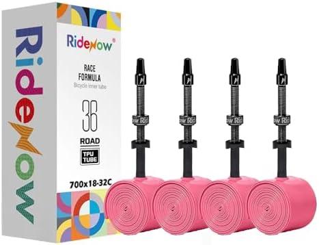 1 Pack Ridenow TPU Tubes 700x18-32c Inner Tubes, 45/65/85mm Metal Presta Valve with Removable Core