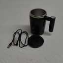 Self Stirring Mug,Rechargeable Auto Magnetic Coffee Mug with 2Pc Stir Bar,Waterproof Automatic Mixing Cup for Milk/Cocoa at Office/Kitchen/Travel 14oz Best Gift - Black