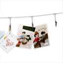 Multi-Purpose Steel Wall Hanging Photo Display Cable Wire Rod String with 12 Clips for Hanging Photos Notes and Artworks (Alligator clip)