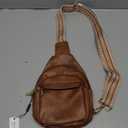 BOSTANTEN Small Sling Bag for Women Leather Crossbody Bags Fanny Pack Chest Bag for Travel Brown