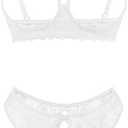 Avidlove Women's Exotic Lingerie Sets Naughty 2 Pieces Bra Panty Set Sexy Cutout Lace Lingerie, Size: S