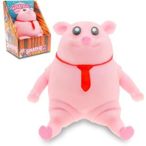Novelty Cute Squishy Toy Pink Pig Gifts for Kids Adults, Decompress and Stress Stretch Animal Anxiety Relief Autism Disorders, Funny Pig Man Sensory Stress Toy for Girl Boy