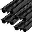 Lineshading 4 Pack Bottom Door Seal Exterior Plastic PVC 1 3/4" x 36" for Vinyl Concealed Kerf/Channel Fit Under Door Seal Strip for Weather Stripping Draft Stopper(Black)