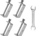 304 Heavy Duty Stainless Steel C Clamps 2 1/2 Inch Tiger Clamp Woodworking Clamp,Features Stable Wide Jaws and Protective Pads (4 Pcs)