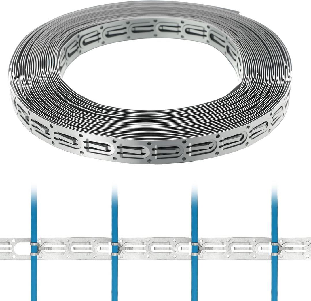 Kingdder 50ft Cable Guides for Electric Radiant Floor Heating Cables Electric Radiant Heat Strapping for Timber/concrete Subfloor Compatible with Most Underfloor Heating Systems