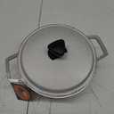 IMUSA Caldero Stock Pot with Aluminium Lid 2QT, Cast Aluminum, Perfect for Serving Small Groups, Riveted Handles, Made in Colombia, Silver